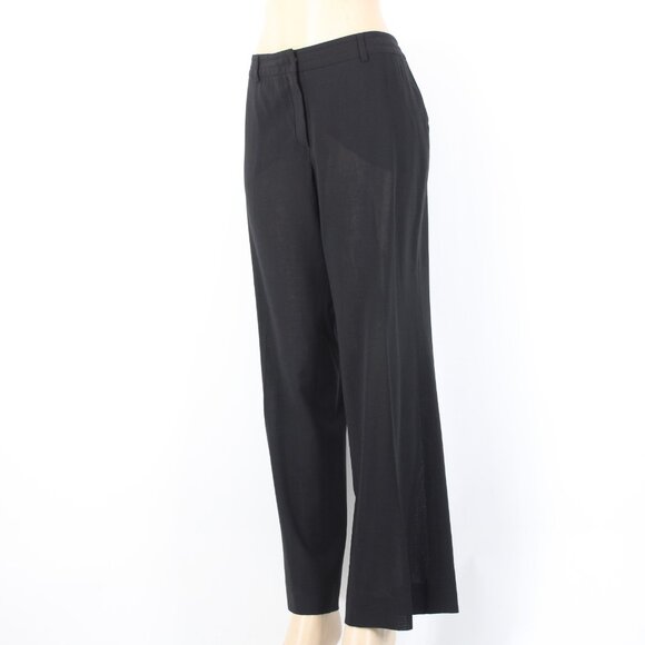 Akris Punto Pant Sz 10 x 30 Black Pockets Sheer 100% Wool Pant - Picture 3 of 16